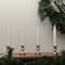 White & Gold LED C5 Flickering Window Christmas Candle Lamp With Timer